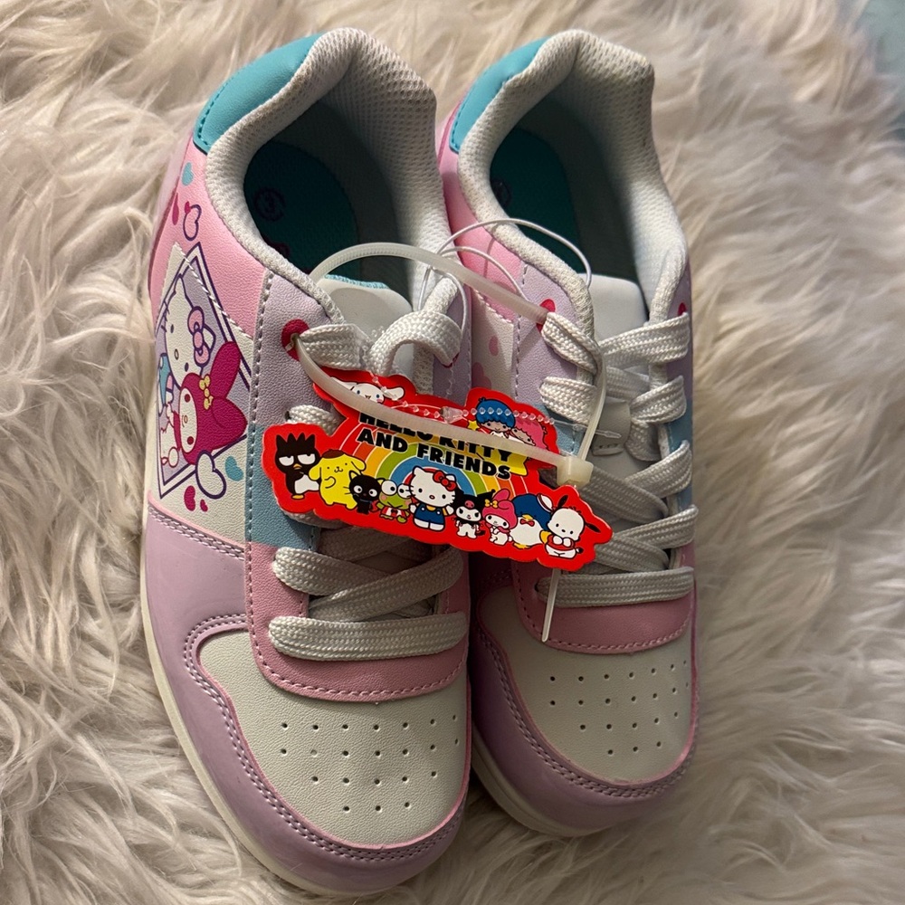 Hello Kitty Kids Pink, White & Light Blue Sneakers